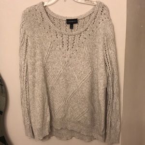 Gray Lane Bryant sweater.